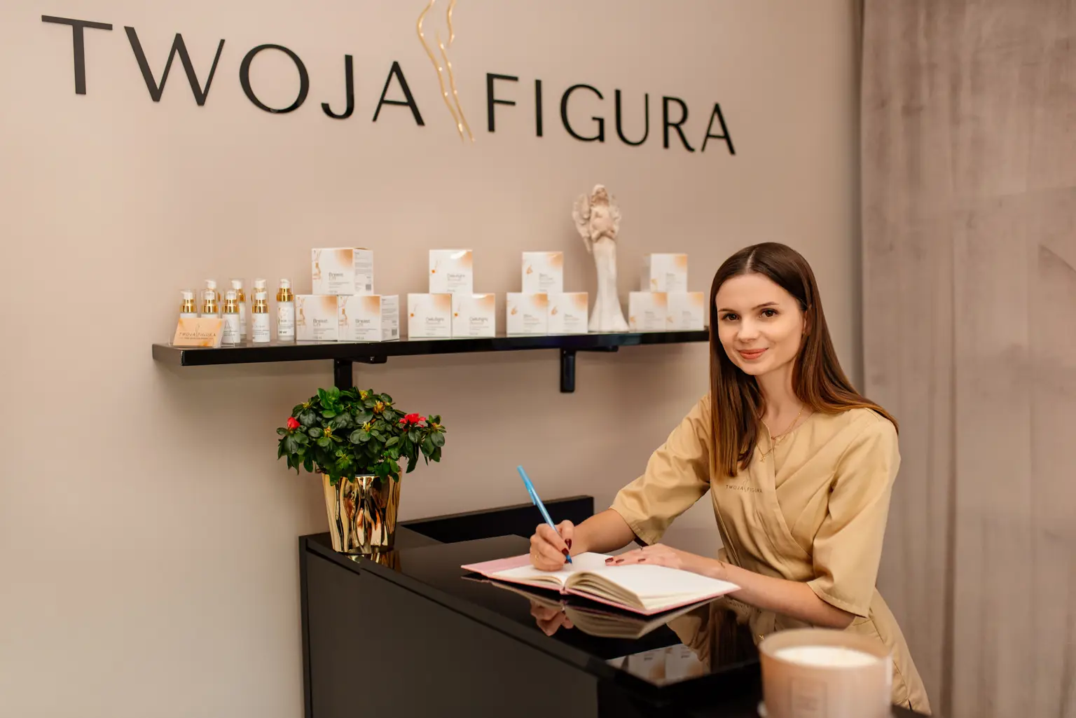 Wnętrze studia Twoja Figura w Nowym Mieście Lubawskim